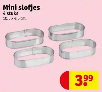 Kruidvat Mini slofjes 4 stuks 10.5 x 4.5cm aanbieding