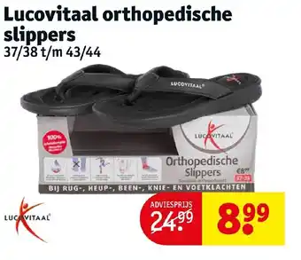 Kruidvat Lucovitaal orthopedische slippers 37/38 t/m 43/44 aanbieding