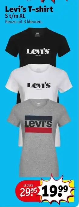 Kruidvat Levi's T-shirt S t/m XL aanbieding