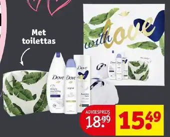 Kruidvat Dove geschenksets met toilettas aanbieding