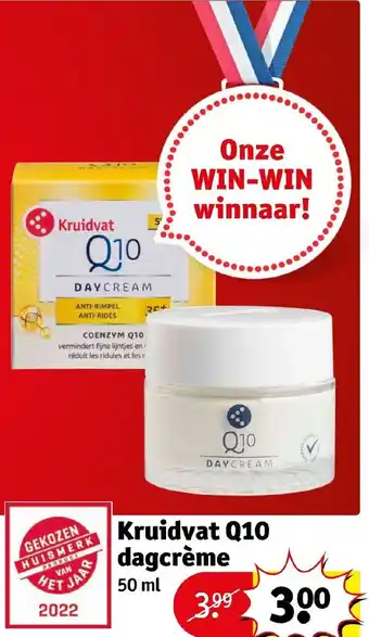 Kruidvat Q10 dagcrème 50 ml aanbieding