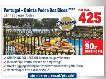 Makro Reizen Portugal - Quinta Pedra Dos Bicos aanbieding