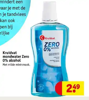 Kruidvat Mondwater Zero 0% alcohol aanbieding