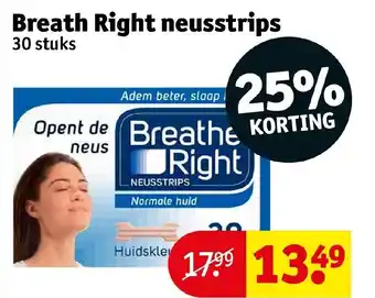 Kruidvat Breath Right neusstrips 30 stuks aanbieding