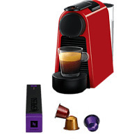 MediaMarkt MAGIMIX Nespresso Essenza Mini Rood aanbieding