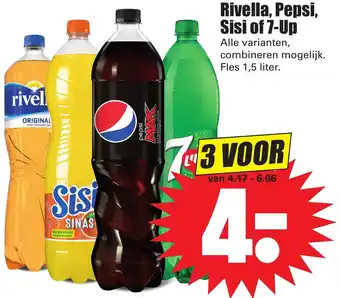 Dirk Pepsi, Sisi, 7-Up of Rivella 1.5L aanbieding