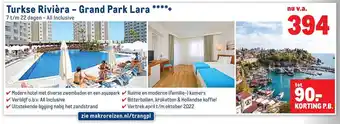 Makro Reizen Turkse Rivièra - Grand Park Lara aanbieding