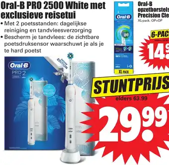 Dirk Oral-B PRO 2500 White met exclusieve reisetui aanbieding