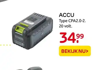 Praxis Accu type CPA2.0-2 20 volt aanbieding