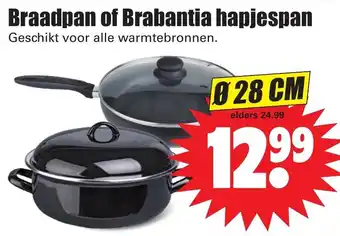 Dirk Braadpan of Brabantia hapjespan 28cm aanbieding