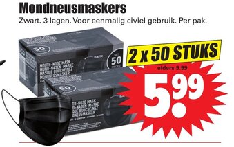 Dirk Mondneusmaskers 2x50 stuks aanbieding