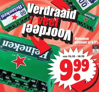 Dirk Heineken pilsener 0.0% 24 flessen aanbieding