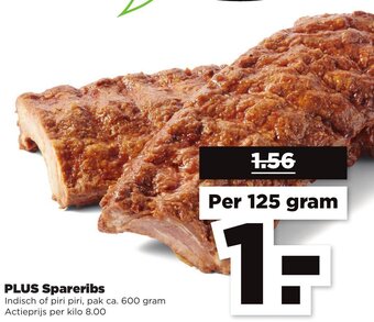 PLUS PLUS Spareribs 125g aanbieding