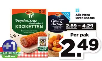 PLUS Mora Oven snacks aanbieding