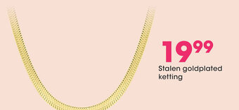 Lucardi Stalen goldplated ketting aanbieding