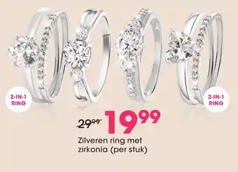 Lucardi Zilveren ring met zirkonia aanbieding