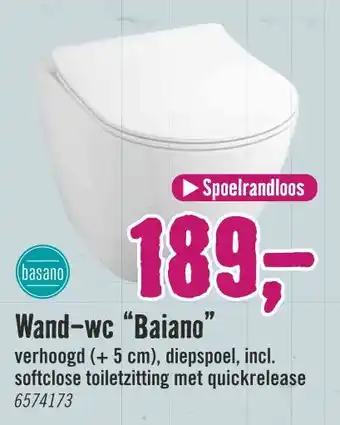 Hornbach Wand-wc "Baiano' aanbieding