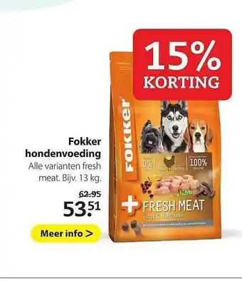 Pets Place Fokker Hondenvoeding aanbieding