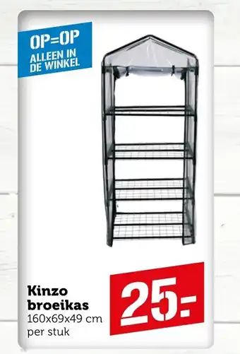 Coop Kinzo broeikas 160x69x49 cm aanbieding