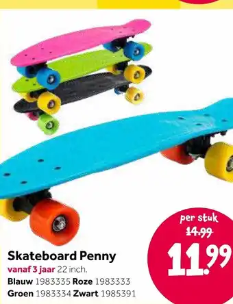 Intertoys Skateboard Penny aanbieding