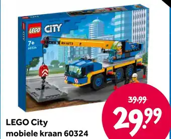 Intertoys LEGO City mobiele kraan 60324 aanbieding