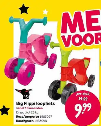 Intertoys Big Flippi Loopfiets aanbieding