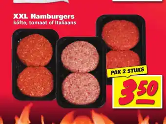 Nettorama XXL Hamburgers pak 2 stuks aanbieding