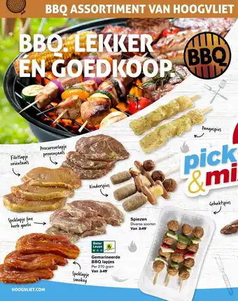 Hoogvliet Gemarineerde BBQ lapjes per 270 gram aanbieding