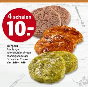 Hoogvliet Burgers 4 schalen aanbieding