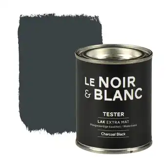 Karwei Le Noir & Blanc lak extra mat charcoal black 100 ml aanbieding