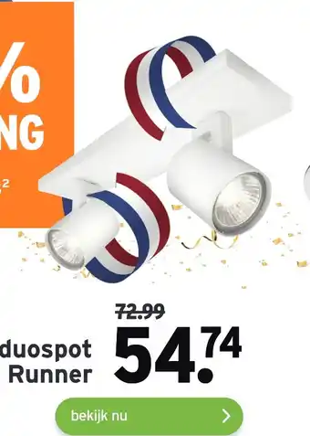 GAMMA Philips duospot MyLiving Runner aanbieding