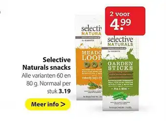 Pets Place Selective Naturals Snacks aanbieding