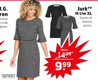 Trekpleister True spirit Jurk M t/m XL aanbieding