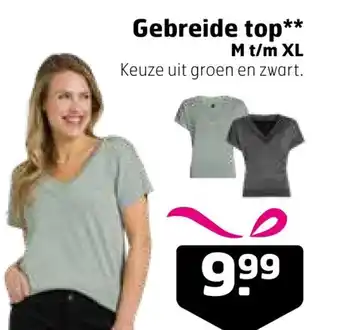 Trekpleister True spirit Gebreide top M t/m XL aanbieding