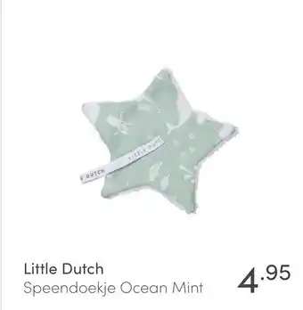 Baby & Tiener Little Dutch Speendoekje Ocean Mint aanbieding