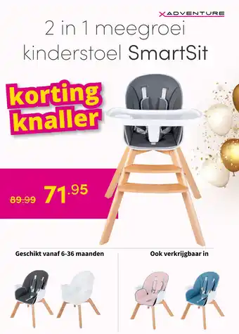 Baby & Tiener 2 in 1 meegroei kinderstoel SmartSit aanbieding