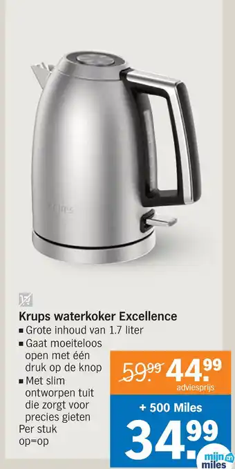 Albert Heijn Krups waterkoker Excellence aanbieding