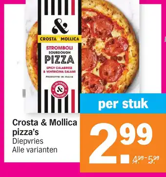 Albert Heijn Crosta & Mollica pizza's Diepvries aanbieding