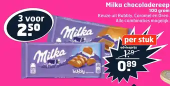 Trekpleister Milka chocoladereep aanbieding