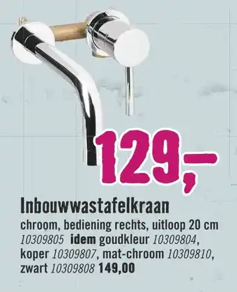 Hornbach Inbouwwastafelkraan aanbieding