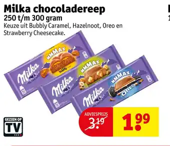 Kruidvat Milka chocoladereep aanbieding