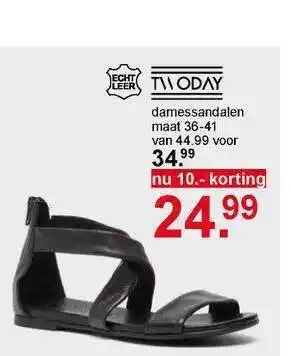 Scapino Twoday Damessandalen 10.- Korting aanbieding