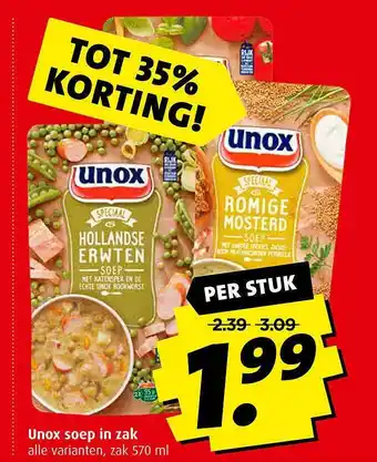 Boni Unox Soep In Zak 570ml aanbieding