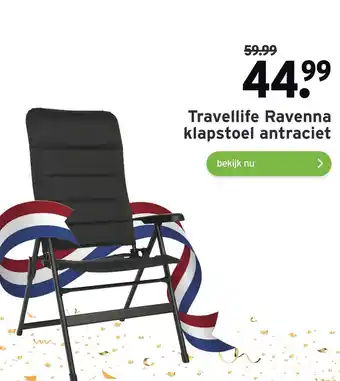 GAMMA Travellife Ravenna klapstoel antraciet aanbieding