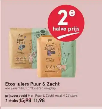 Etos Etos Luiers Puur & Zacht aanbieding