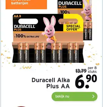 GAMMA Duracell Alka Plus AA aanbieding