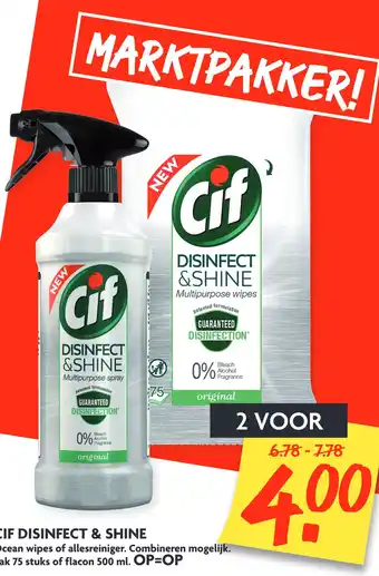 Dekamarkt Cif Disinfect & Shine aanbieding