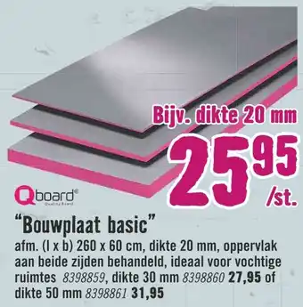 Hornbach "Bouwplaat basic" aanbieding