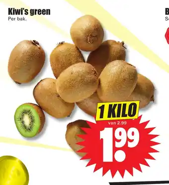 Dirk Kiwi's green per bak 1 kilo aanbieding