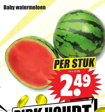 Dirk Baby watermeloen per stuk aanbieding